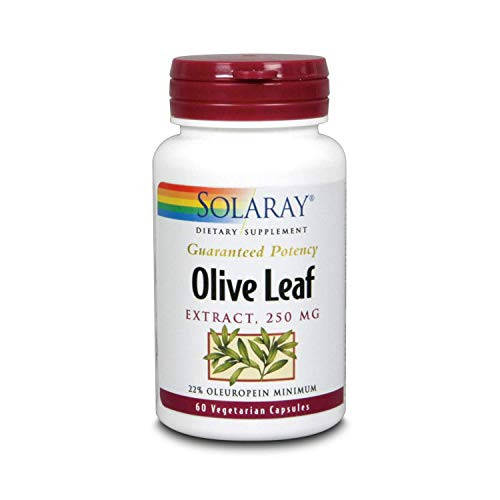 Solaray Guaranteed Potency Olive Leaf Extract, Veg Cap (Btl-Plastic) 250mg   60ct