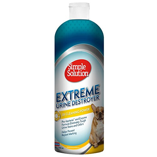 Simple Solution Extreme Urine Destroyer Enzymatic Cleaner   Pet Stain and Odor Remover with 2X Pro-bacteria Cleaning Power   32 Ounces
