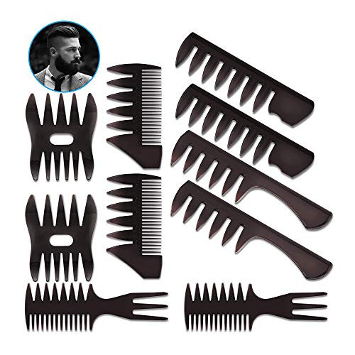 10 Packs Of Hair Comb Styling Set, Barber Stylist Accessories, Professional Styling Wet Pick Barber Brush Set, Wide Tooth Anti-static Double-sided Texture Men's Hair Comb.
