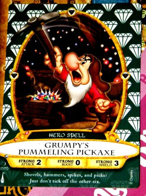 Sorcerers Mask of the Magic Kingdom Game, Walt Disney World - Card 47 - Grumpy's Pummeling Pickaxe Sorcerers Mask of the Magic Kingdom Game, Walt Disney World - Card 47 - Grumpy's Pummeling Pickaxe