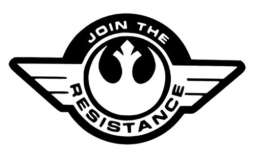 Join the Resistance Star Wars Decal Vinyl Sticker|Cars Trucks Vans Walls Laptop| Black |5.5 x 3 in|CCI1369