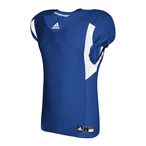 adidas Men's Techfit Hyped Football Jersey Collegiate Royal/White Small