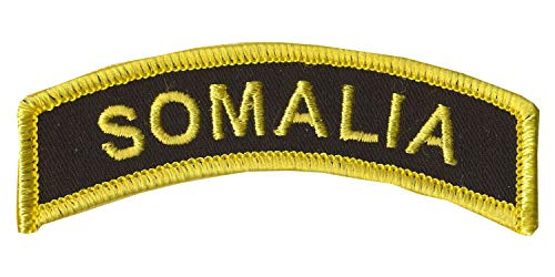 CVMA Style TAB - inchSomalia inch - 1 inch X 3 1/2 inch Somalia Combat Veteran Tab Wax Backing with Merrowed Edge - Battle of Mogadishu 1993 - Somalia - Black Hawk Down - Combat Veterans Motorcycle Association Color