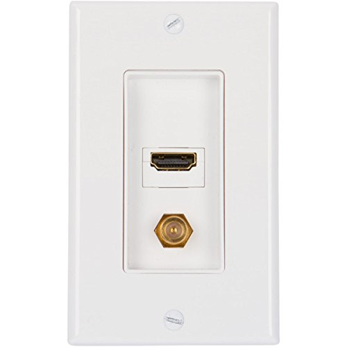 GE 87637 HDMI Coax Wall Plate
