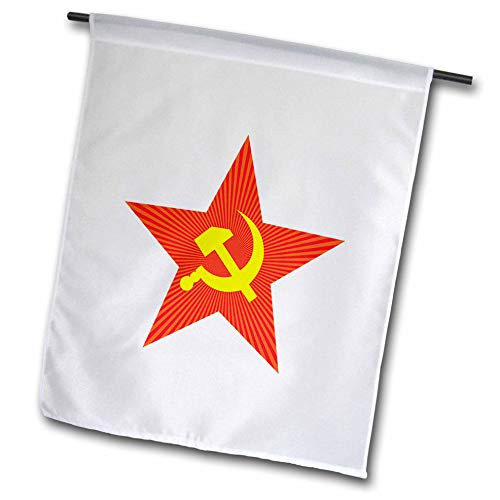 3dRose fl_159598_1 Soviet Star. Soviet Union. Communism Garden Flag, 12 by 18-Inch