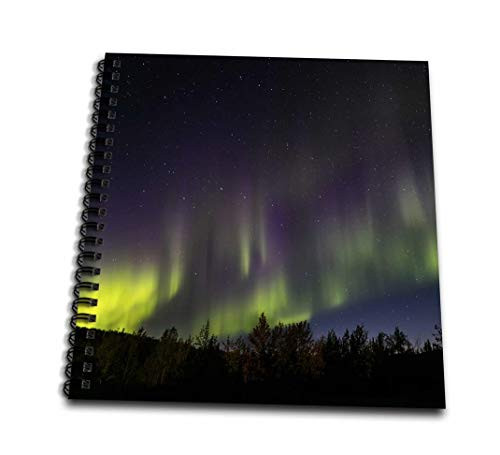 3dRose USA, Alaska, Aurora borealis and stars Mini Notepad, 4x4 3dRose USA, Alaska, Aurora borealis and stars Mini Notepad, 4x4