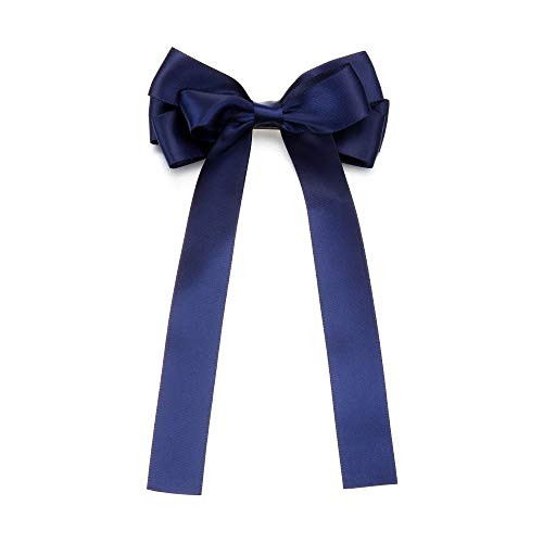 JQD,Ribbon Bow Hair Clip-Hair Accessories Headwear Hair Bow Clips Bowknot Hairpins Girl French Barrette Ponytail Holder(Navy) JQD,Ribbon Bow Hair Clip-Hair Accessories Headwear Hair Bow Clips Bowknot Hairpins Girl French Barrette Ponytail Holder(Navy)