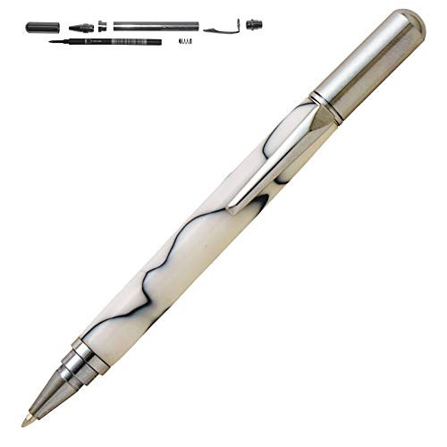 Penn State Industries PKRB1010 Rollester Rollerball Pen Kit Woodturning Project (1, Chrome with Chrome Cap)