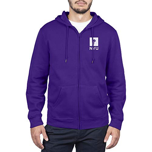Top of the World New York University Violets Men's Lightweight Full Zip Hoodie, XX-Large