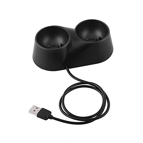 Charge  and  Display Station for PlayStation VR, Fosa Mini Dual Charger Dock Charging Station Stand For PS4 VR Remote Controllers