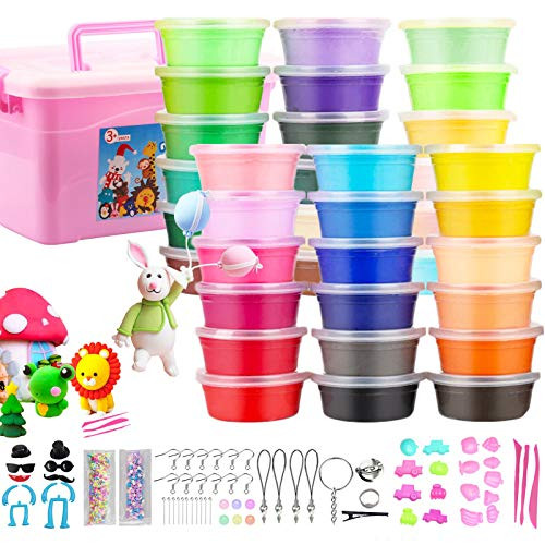 LEMEOSO 36 Colors Air Dry Clay Kit Magic Modeling Clay Ultra Light Molding Clay with Accessories, Tools and Tutorials for Kids DIY Crafts LEMEOSO 36 Colors Air Dry Clay Kit Magic Modeling Clay Ultra Light Molding Clay with Accessories, Tools and Tutorials for Kids DIY Crafts