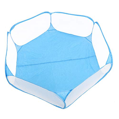Simlug ??????? ???? ????? Portable Pet Cage Tent, Pet Cage Tent Transparent Playpen Pet Cage Tent, Cat Rabbit Cage Tent Pets for Outdoor(Blue)