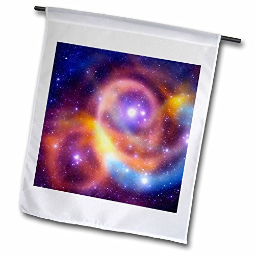 3dRose fl_76833_1 Galaxy and Nebula-Array of Stars and Gases Garden Flag, 12 by 18-Inch