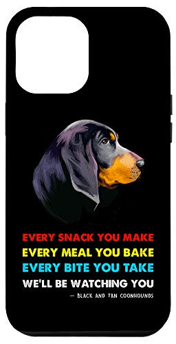 iPhone 12 Pro Max Black and Tan Coonhound Dog Gift Black Phone Case