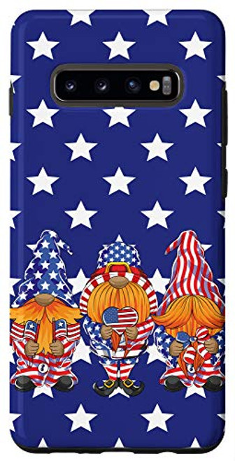 Galaxy S10plus Three Patriotic Gnomes 4th of July American Flag Stars USA Case