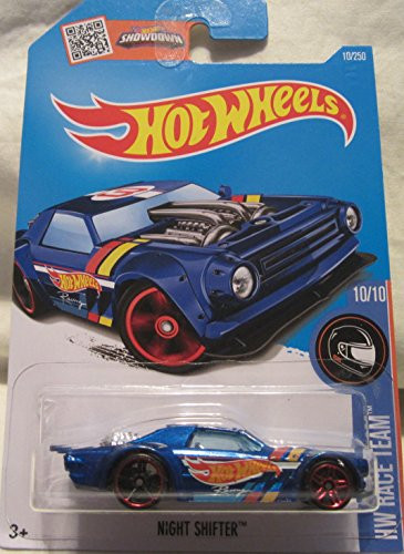 Night Shifter Hot Wheels 2016 HW Race Team 1:64 Scale Collectible Die Cast Metal Toy Car Model #10/10 on International Long Card