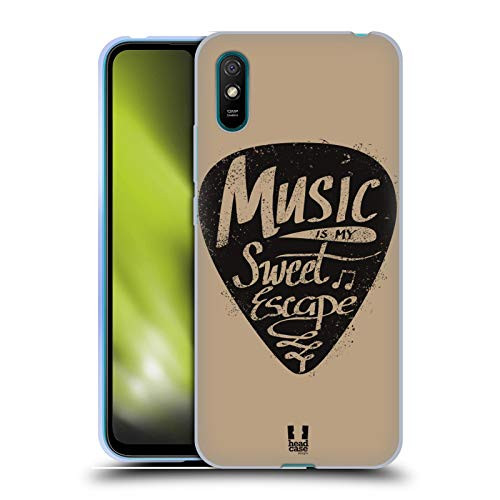 Head Case Designs Guitar Pick Power of Music Soft Gel Case Compatible with Xiaomi Redmi 9A / Redmi 9AT