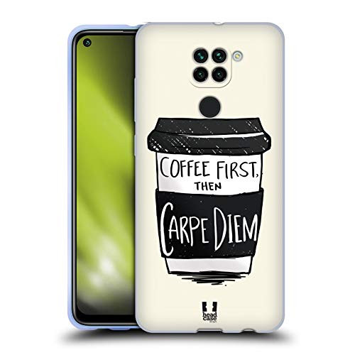 Head Case Designs First Coffee Fix Soft Gel Case Compatible with Redmi Note 9 / Redmi 10X 4G