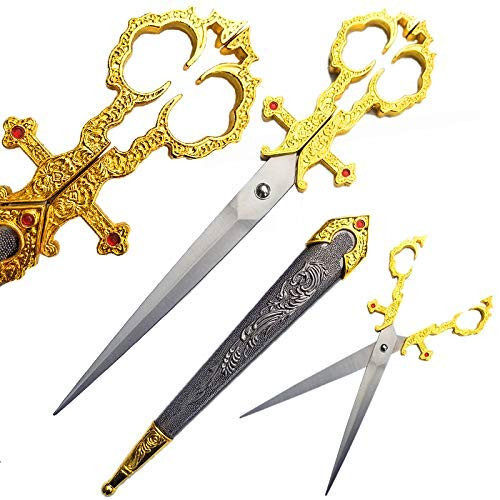 Ace Martial Arts Supply Medieval Renaissance Scissors Bodice Dagger Dirk Knife (Gold) Ace Martial Arts Supply Medieval Renaissance Scissors Bodice Dagger Dirk Knife (Gold)