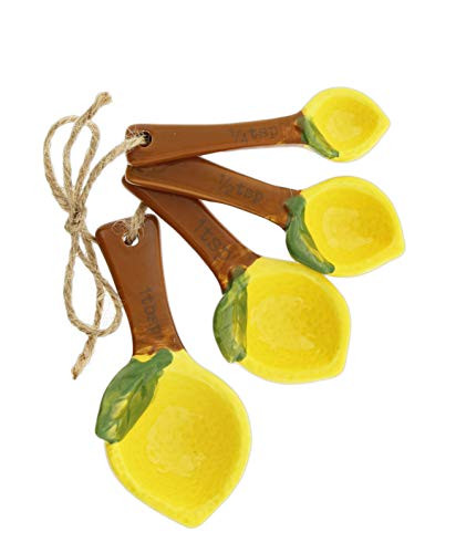Ceramic 4 Piece Measuring Spoon Set (Lemons)