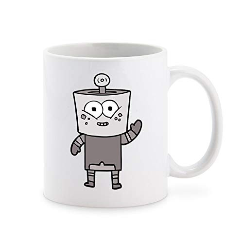 Cute Retro Kid Cartoon Pen Art Tin Robot Emoji Coffee Mug Tea Cup Novelty Gift Mugs 11 oz Cute Retro Kid Cartoon Pen Art Tin Robot Emoji Coffee Mug Tea Cup Novelty Gift Mugs 11 oz