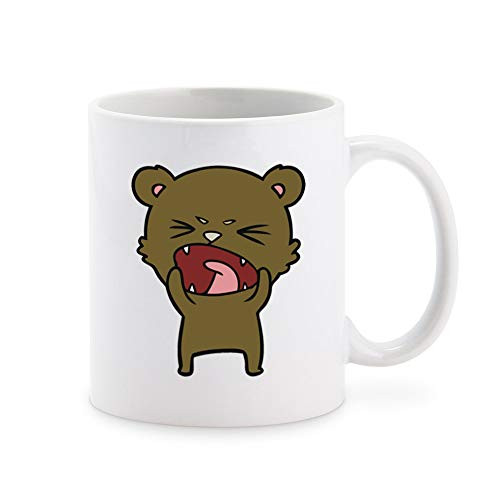 Cute Kawaii Brown Bear Pen Art Cartoon - Sleepy Coffee Mug Tea Cup Novelty Gift Mugs 11 oz Cute Kawaii Brown Bear Pen Art Cartoon - Sleepy Coffee Mug Tea Cup Novelty Gift Mugs 11 oz