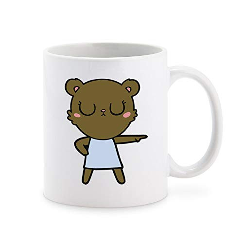 Cute Kawaii Brown Bear Pen Art Cartoon - Angry Coffee Mug Tea Cup Novelty Gift Mugs 11 oz Cute Kawaii Brown Bear Pen Art Cartoon - Angry Coffee Mug Tea Cup Novelty Gift Mugs 11 oz