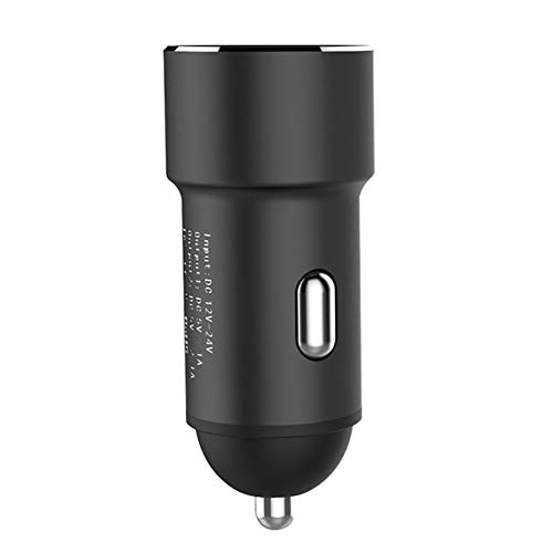 LAPUTA Car Charger, 2.4A Universal Dual USB Ports Car Auto Mobile Phone Quick Charger Adapter Socket Black