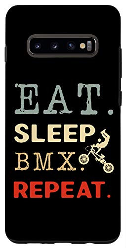 Galaxy S10plus Eat Sleep Bmx Repeat Brake Wheel Ride Bicycle Cycling Bike Case