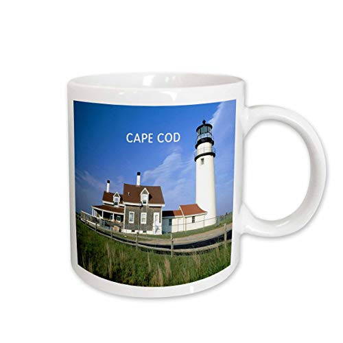 3dRose Lighthouse on Cape Cod in Massachusetts Ceramic Mug, 11-Ounce