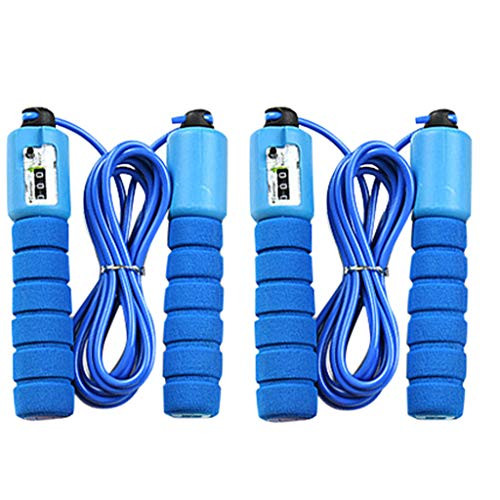 2 Pack - Skipping Rope, Jump Rope Ball Bearings Tangle-Free Rapid Speed Cable Skipping Rope, Adjustable Jumping Ropes for Aerobic Exercise, Weight Loss for Men, Women and Kids 2 Pack - Skipping Rope, Jump Rope Ball Bearings Tangle-Free Rapid Speed Cable Skipping Rope, Adjustable Jumping Ropes for Aerobic Exercise, Weight Loss for Men, Women and Kids