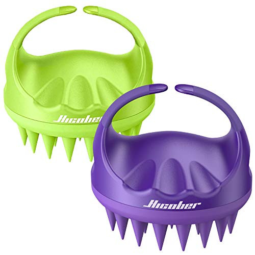 Scalp Massager, Scalp Scrubber, Hicober Scalp Massager Shampoo Brush Head Massager Scalp Stress Relax Scalp Exfoliator Hair Brush Head Scrubber 2 Packs Scalp Brush for Shower