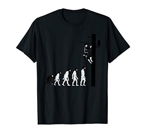 Evolution Lineman   Electric Cable Lineman T-Shirt