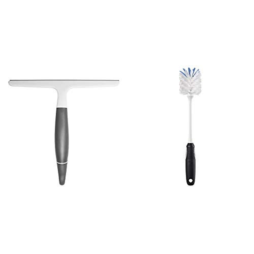 OXO 13117300 Good Grips Wiper Blade Squeegee,White/Grey and Good Grips Bottle Brush, 12 inch H OXO 13117300 Good Grips Wiper Blade Squeegee,White/Grey and Good Grips Bottle Brush, 12 inch H