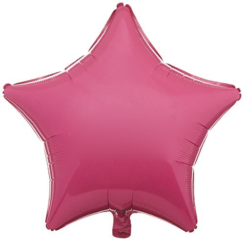 Anagram International Star-Flat Foil Balloon, 18 inch, Bright Bubblegum Pink