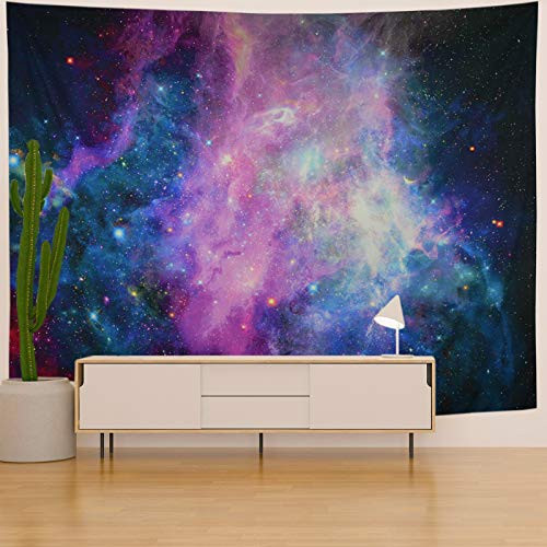 Galaxy Tapestry Colorful Outer Space Tapestry Psychedelic Starry Stars Tapestry Mystic Cosmic Nebula Tapestry Wall Hanging for Living Room