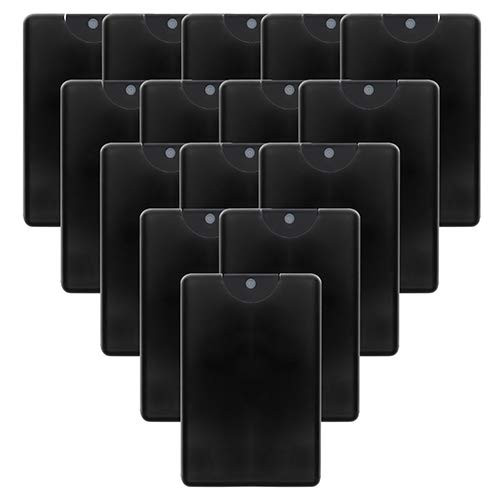 SYBiTeng 15 PCS 20 ml(0.68 oz) Refillable Empty Perfume Bottles Fine Mist Bottles Small Plastic Perfume Atomizer Moisturizing Sprayer Container for Perfume Travel Essential Oils (Black)