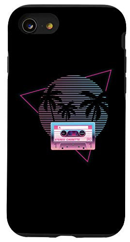 iPhone SE (2020) / 7 / 8 Vaporwave Synthwave Tape Cassettes Palm Trees Case