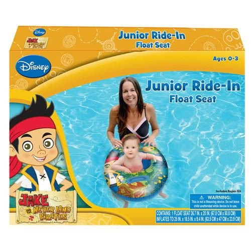 Disney Jake and The Neverland Pirates Baby Toddler Ride-on Float Seat - Swim Raft, Ring, Pool, Beach