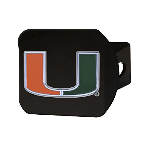 FANMATS NCAA Miami Hurricanes University of Miamicolor Hitch - Black, Team Color, One Size