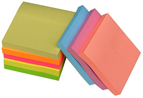 Yansanido Sticky Notes 3x3 Bright Colors Self-Stick Pads Post It Notes Sticky Notes Strong Adhesive, 100 Sheets/pad for Home, Office, Notebook, 8 Pads/Pack