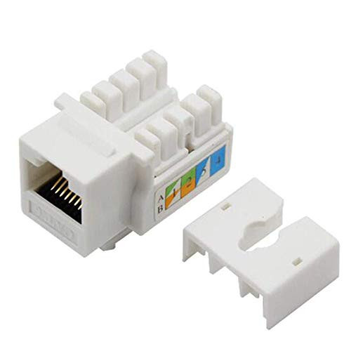 20 Pack Cat5e Cat6 RJ45 Keystone Jack Ethernet Punch-Down Network Coupler