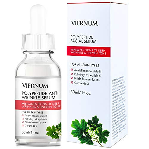 Vifrnum Peptide Complex Serum for Face, Brightening Skin-Tightening Skin-Reduces Wrinkles and Boosts Collagen-Dark Spot Corrector, Anti-Aging Facial Serum, Repair Skin, Improving Tone and Texture