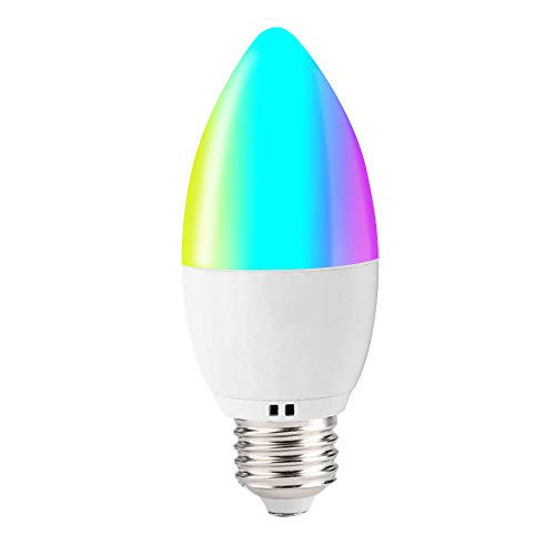 Docooler WiFi Smart Bulb RGBplusW LED Bulb B22 Dimmable Light Phone APP Remote Control Voice Control Timing Compatible with Alexa Google Home Tmall Elf