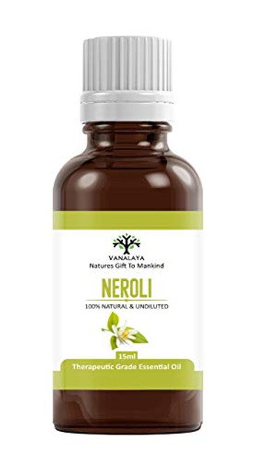 Vanalaya Neroli Essential Oil Pure and Natural Therapeutic Grade Steam Distilled Oil for Skin Care, Hair Care, Romance and Aromatherapy 15ml Vanalaya Neroli Essential Oil Pure and Natural Therapeutic Grade Steam Distilled Oil for Skin Care, Hair Care, Romance and Aromatherapy 15ml