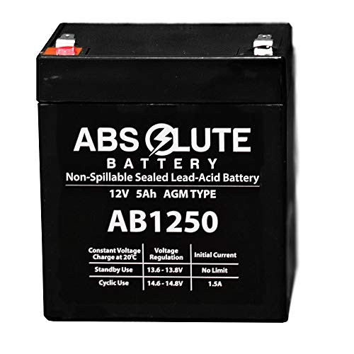 New AB1250 12V 5AH Chamberlain 4228 EverCharge Replacement Battery- 12v 4.5ah