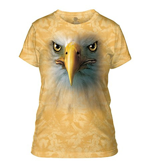 The Mountain Eagle Face Adult Woman's T-Shirt, Yellow, Medium The Mountain Eagle Face Adult Woman's T-Shirt, Yellow, Medium
