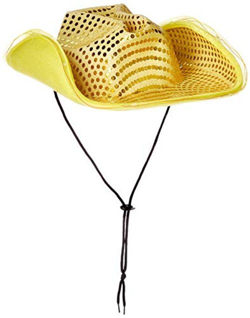 blinkee LED Flashing Cowboy Hat with Gold Sequins by blinkee LED Flashing Cowboy Hat with Gold Sequins by