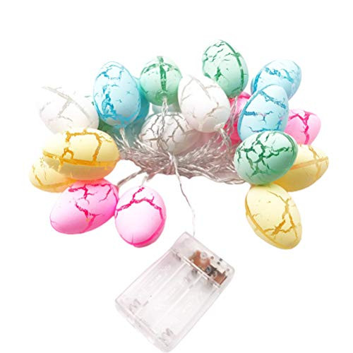 Insuwun Easter Egg Lights - 20 Easter Eggs LED String Lights Battery Operated Fairy String Lights Easter Decorations for Home Easter Tree Upstairs Banister Party