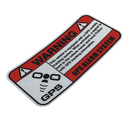 Horayten 2X Car Styling Vinyl Tape Warning GPS Alarm System Bike Sticker Decal 10x4cm 3M